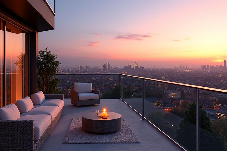 Modernes Penthouse in Hietzing mit großer Terrasse und Blick auf Wien
