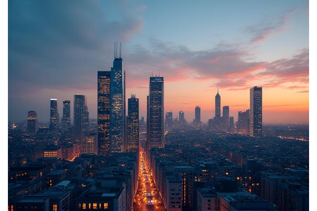 Wien Skyline mit modernen Gebäuden, Investmentberatung